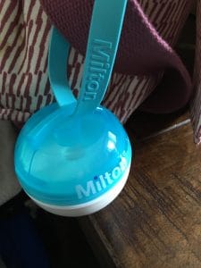 Milton mini portable soother steriliser in blue 