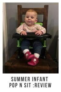 The summer infant pop n sit is a great chair for fmailes on the go it can be used both on a chair and on the floor #children #products #childrensproducts #babychairs #table #toddlers