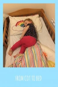 the though of moving your little one from a cot to a bed can be daunting but it doesnt have to be. My daughter sleeps so much better in her bed then she ever did in her cot 