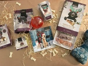 Webbox Christmas dog treats and toys 