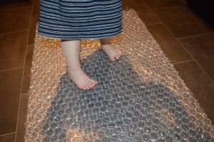 exploring bubble wrap painting