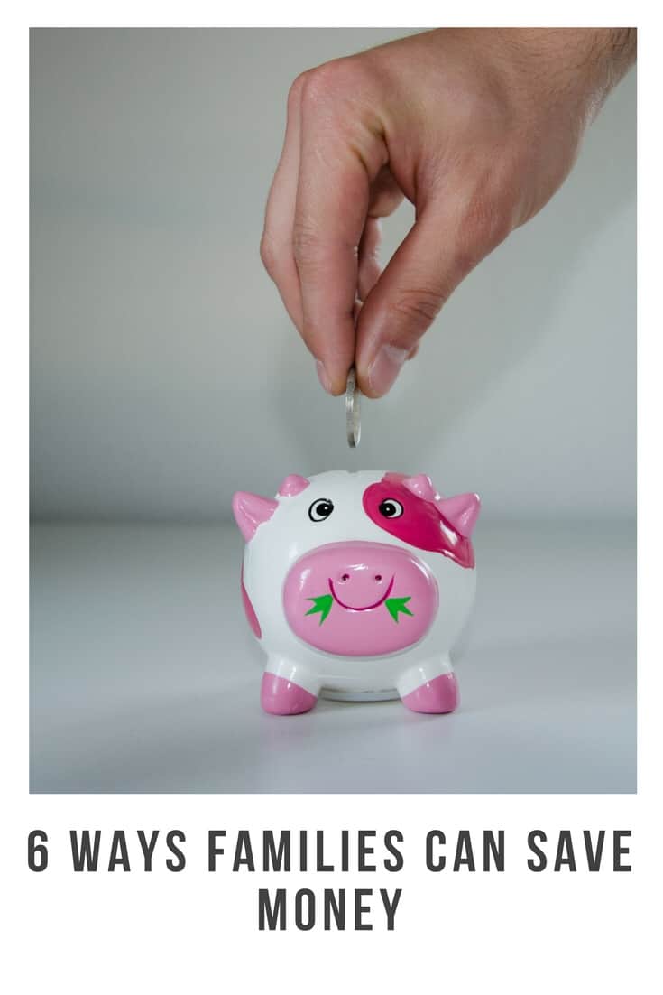 Want to save some money ? Here are my top 6 ways that families can save money easily #save #saving #frugal #families #money 