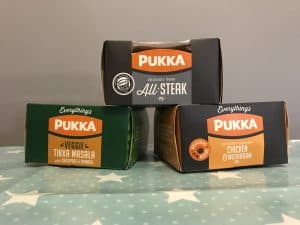 making a chippy tea at home with Pukka pies