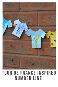 Tour de France is a fantasic bike race held over numerous days. Here is our Tour de France inspired t-shirt number line #crafts #bike #tourdefrance