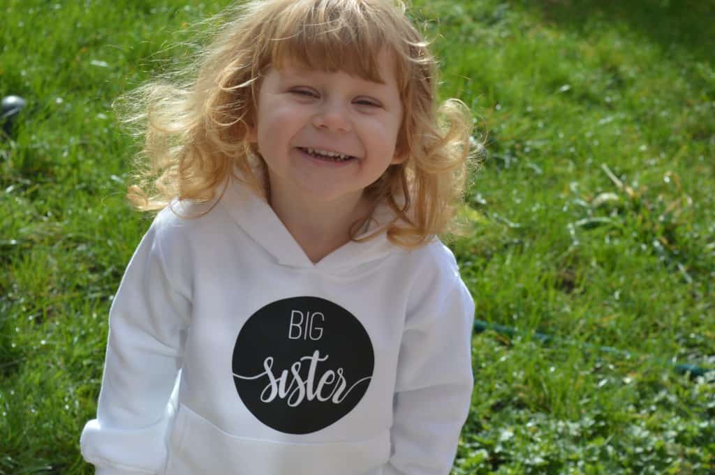 Big sister hoodie from Teether baby boutique 