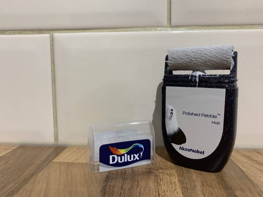 Dulux polished Pebble tester 