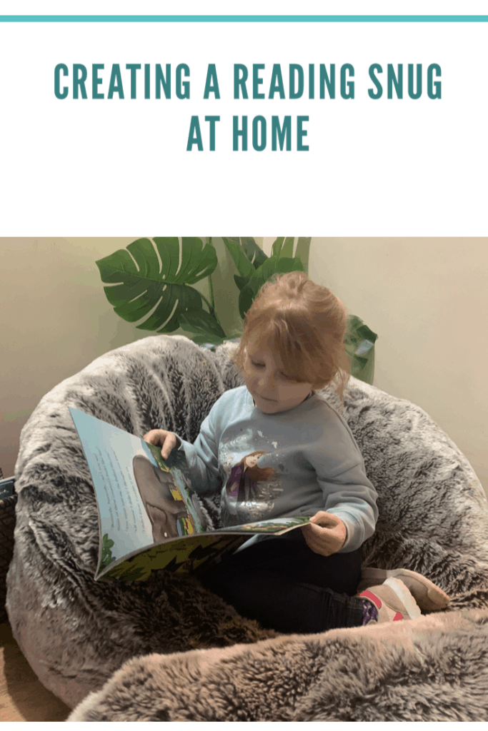 How to easily create a reading snug at home . To get your children interested in reading. #literacy #earlyyears #reading #snug #interiors #home #easy 